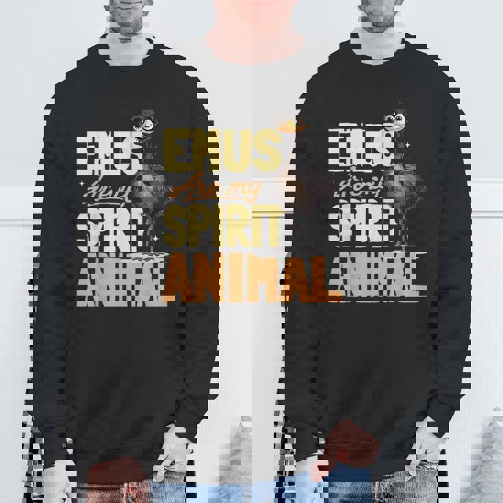 面白いエミューアニマルemus Are Mypiritアニマル。 スウェットシャツ 高齢者への贈り物