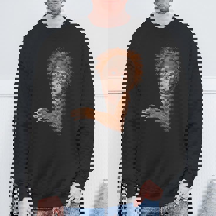 面白いオランウータン スウェットシャツ 高齢者への贈り物