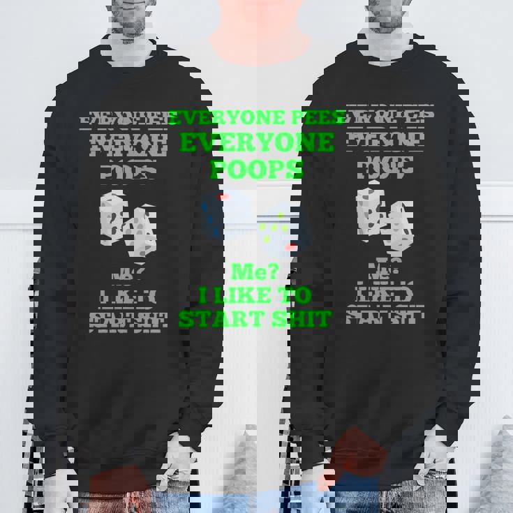 面白いカジノギフト、面白いうんちギフト、うんちとおしっこユーモア 長袖tシャツ スウェットシャツ 高齢者への贈り物