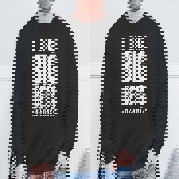 面白いカジノギャンブル大きな賭けが好き スウェットシャツ 高齢者への贈り物