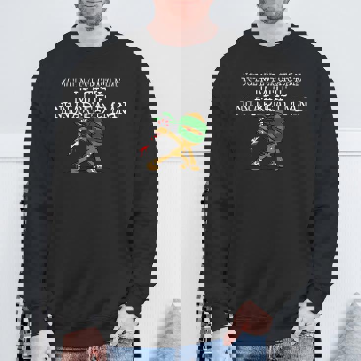 面白いクリスマス忍者ジンジャーブレッドマン スウェットシャツ 高齢者への贈り物