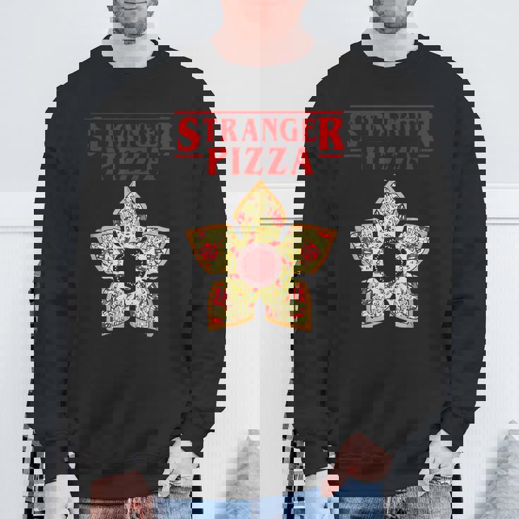 面白いストレンジャー・ピザ・シングス スウェットシャツ 高齢者への贈り物
