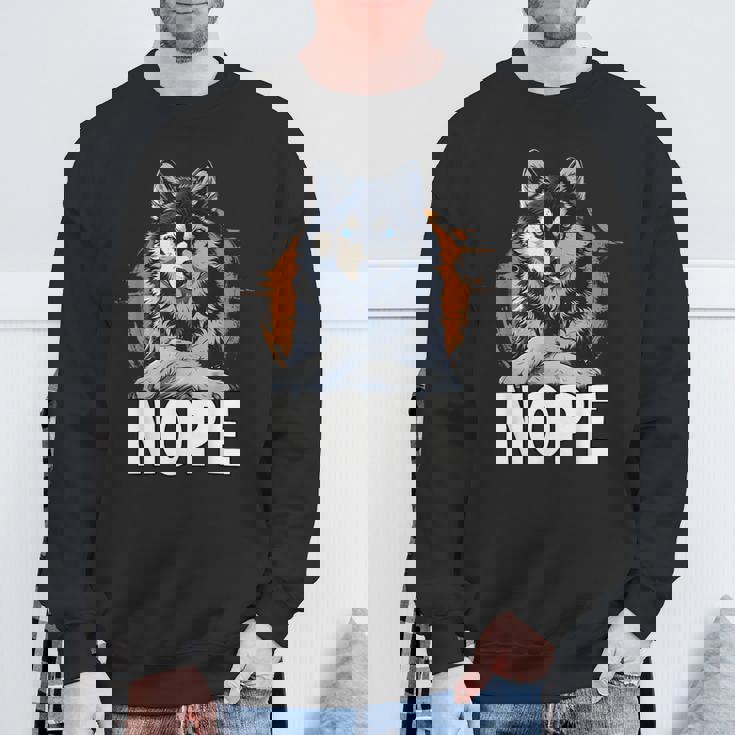 面白いハスキー T、犬の飼い主のための面白い犬の散歩服 スウェットシャツ 高齢者への贈り物