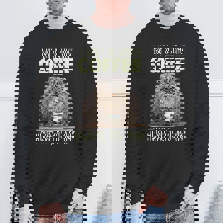 面白いパラス キャット コーヒー ドリンカーコーヒー愛好家 マヌルネコ スウェットシャツ 高齢者への贈り物