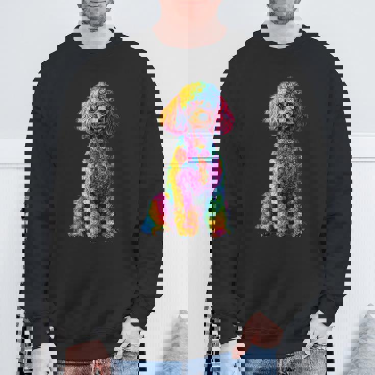 面白いプードル犬 動物愛好家 犬の飼い主 プードル犬 Poodle Animal Lover Dog Owner スウェットシャツ 高齢者への贈り物