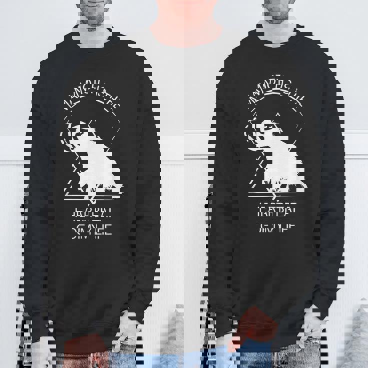 面白いマムート石器時代の氷河期デザイン 先史時代のデザイン スウェットシャツ 高齢者への贈り物