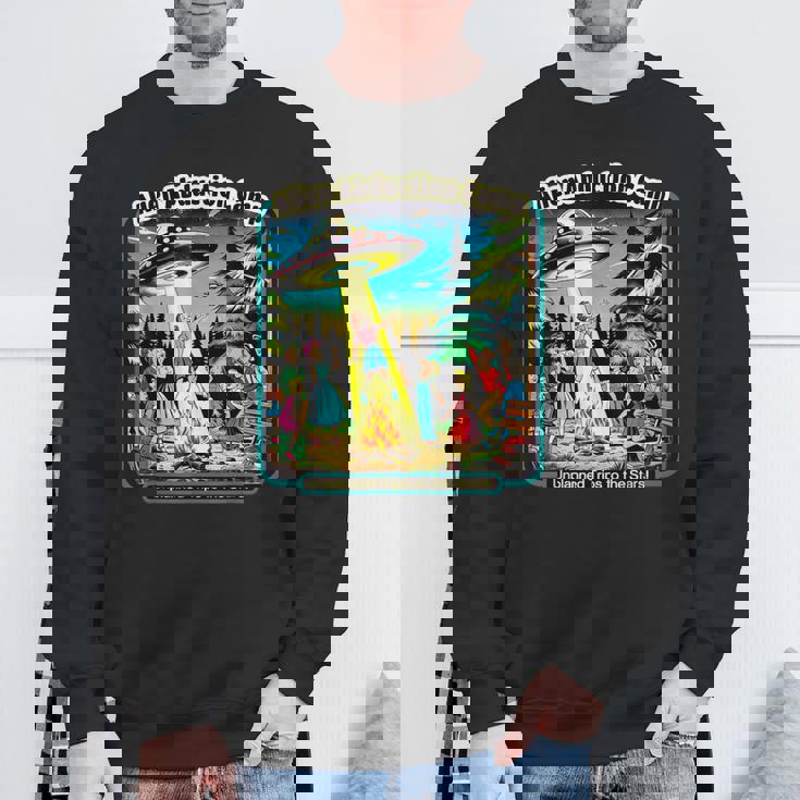 面白いヴィンテージエイリアン誘拐キャンプ Ufoエイリアン スウェットシャツ 高齢者への贈り物