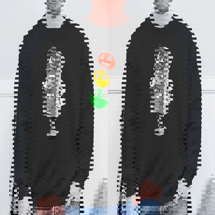 面白い信号機 コミック 漫画の信号機 スウェットシャツ 高齢者への贈り物