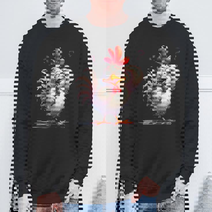 面白い動物、友人や家族のための素晴らしいチキン スウェットシャツ 高齢者への贈り物