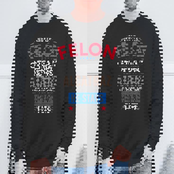 面白い反トランプ・フェロン・アルカトラズ スウェットシャツ 高齢者への贈り物