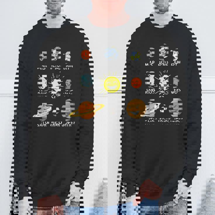 面白い太陽系-プラネット・スウィート・チルドレン物理学者 スウェットシャツ 高齢者への贈り物