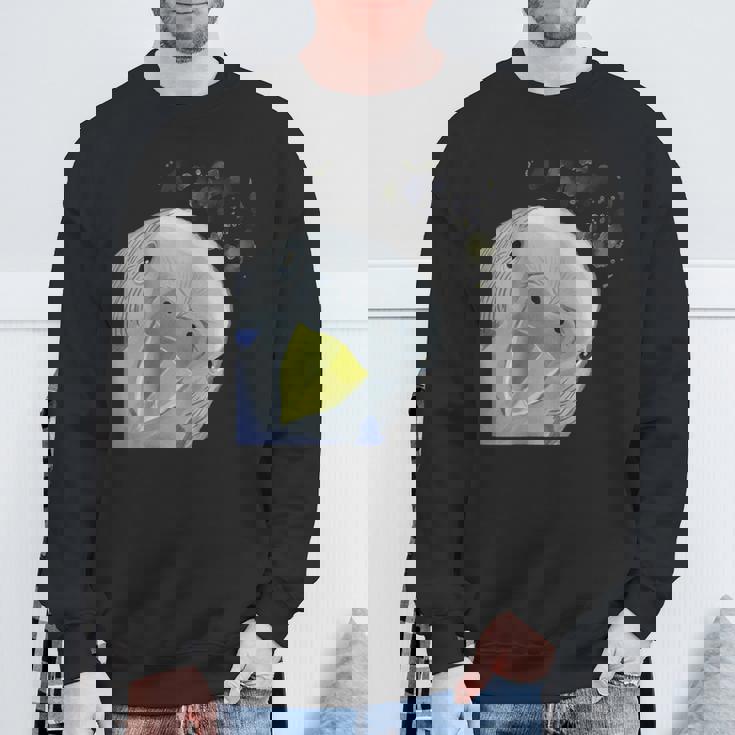 面白い好奇心インコのセキセイインコ スウェットシャツ 高齢者への贈り物