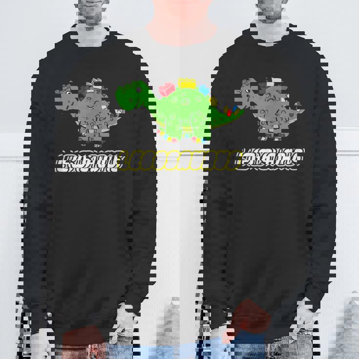 面白い恐竜 レゴサウルス レゴ ザウルス 恐竜 スウェットシャツ 高齢者への贈り物