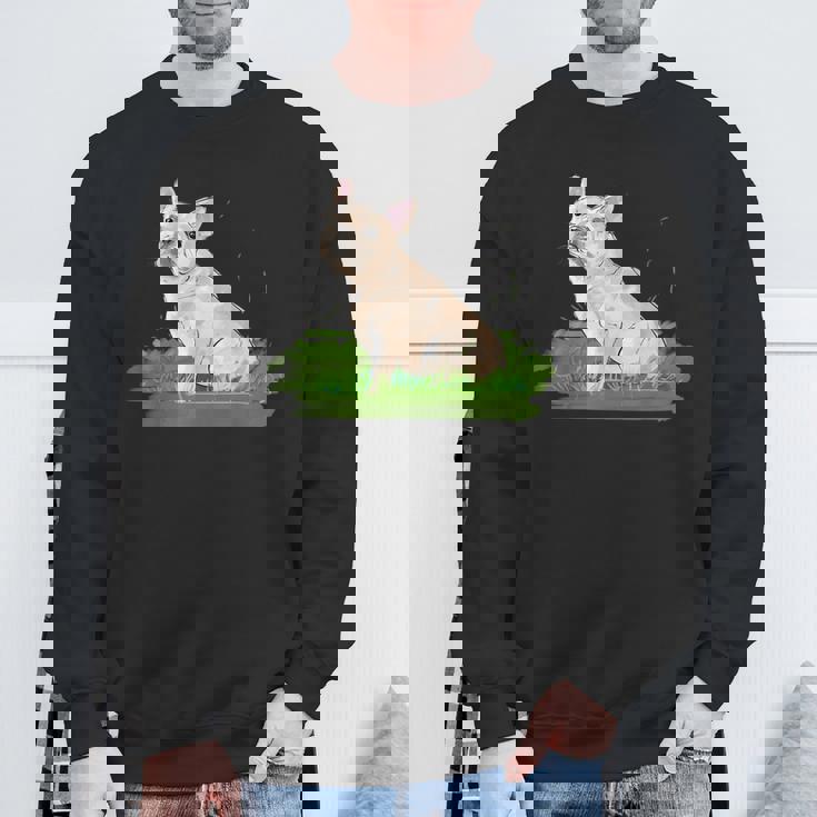 面白い手描きの犬-フレンチブルドッグ愛好家の贈り物 French Bulldogs Lovers スウェットシャツ 高齢者への贈り物