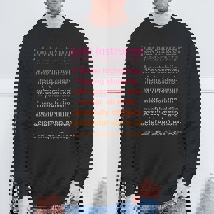 面白い柔道インストラクター スウェットシャツ 高齢者への贈り物