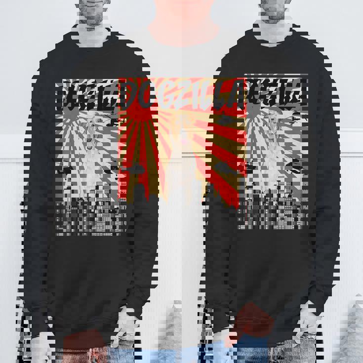 面白い犬 ボルゾイ スウェットシャツ 高齢者への贈り物