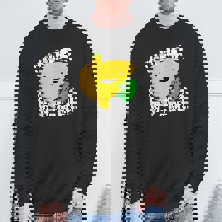 面白い臓器ボディパーツ肝臓の恋人ない戦闘機 スウェットシャツ 高齢者への贈り物