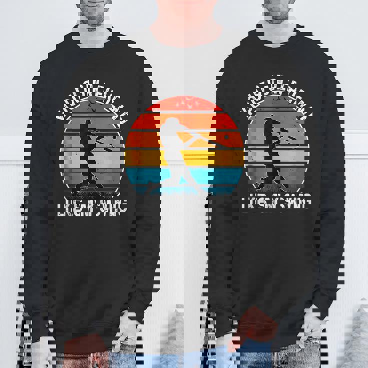 面白い野球の引用 スウェットシャツ 高齢者への贈り物