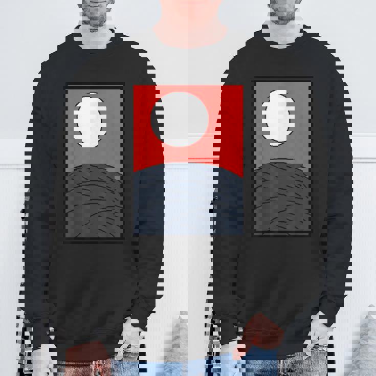 面白デザイン制作クラブオリジナルデザイン注目度no1日本のカルタ 花札 月 スウェットシャツ 高齢者への贈り物