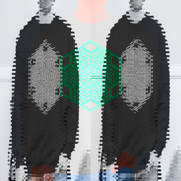 音楽祭 サイケデリックパターン テクノ トランス レイブ ゴア スウェットシャツ 高齢者への贈り物