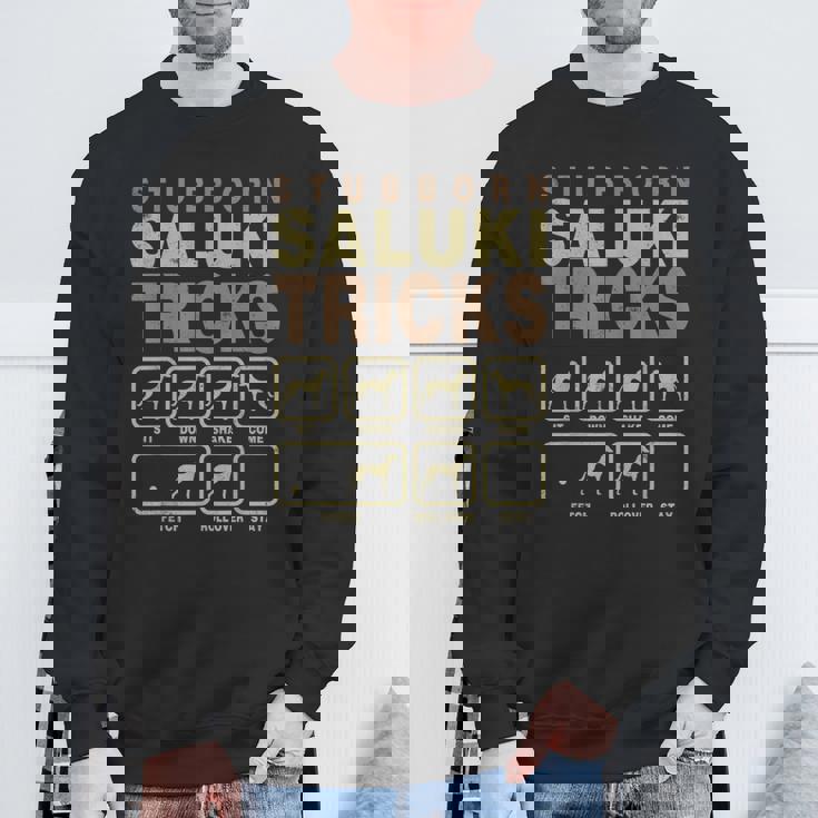 頑固なサルーキのトリックシャツ、面白いサルーキの所有者の贈り物、皮肉なサルーキの恋人 スウェットシャツ 高齢者への贈り物