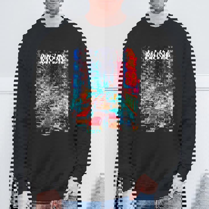 香港のお土産-夜の香港 スウェットシャツ 高齢者への贈り物