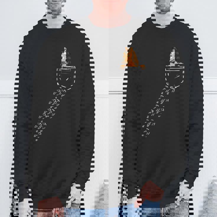 馬好き乗馬ポケット馬 スウェットシャツ 高齢者への贈り物