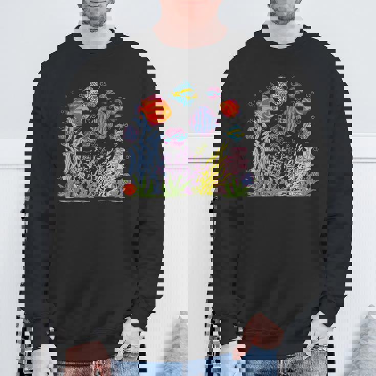 魚の養殖 魚の飼育 熱帯魚 スウェットシャツ 高齢者への贈り物