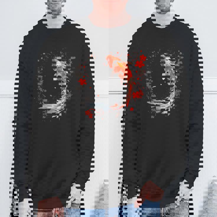 鯉 錦鯉 平和 親切 縁起 スウェットシャツ 高齢者への贈り物