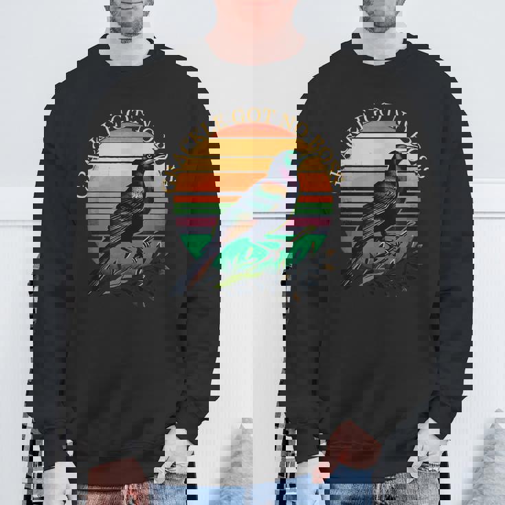 鳥 グラフィック グラックル 鳥の恋人 グラックル Got No Boss スウェットシャツ 高齢者への贈り物