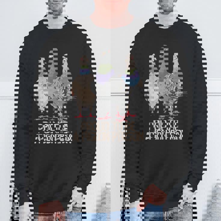 鳩の人であることを誇りに思う鳩好き。 スウェットシャツ 高齢者への贈り物