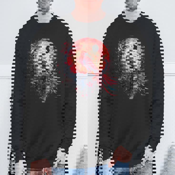 鳳凰 月 火 鳳凰 鳥 桜 木 神話 鳥 スウェットシャツ 高齢者への贈り物