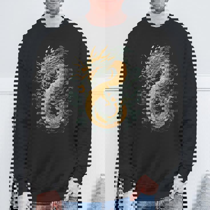 龍人 龍神 ドラゴン グラフィック 神話ドラゴン 龍神竜 スウェットシャツ 高齢者への贈り物