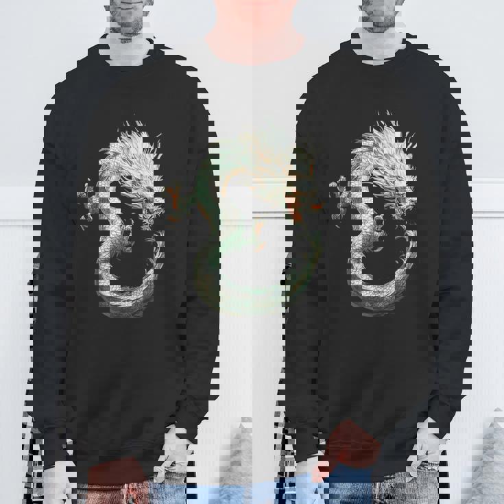 龍人 龍神 ドラゴンモチーフ 神話芸術 龍神竜 スウェットシャツ 高齢者への贈り物