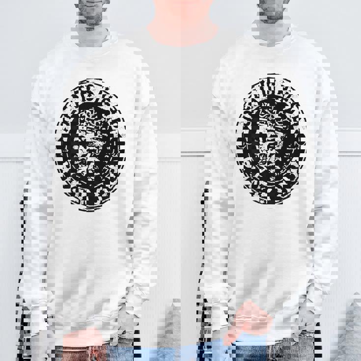 バックプリント クールで面白いオートバイ、バイク、バイカー スウェットシャツ 高齢者への贈り物