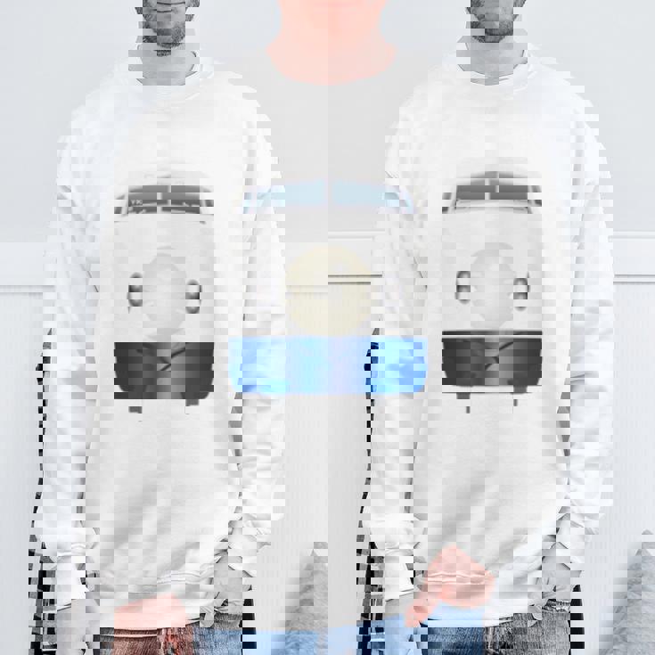 0系新幹線イラスト 長袖tシャツ スウェットシャツ 高齢者への贈り物