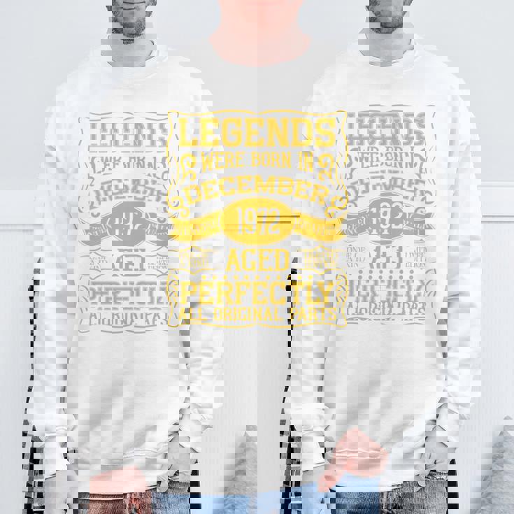 1972年12月に誕生した52歳の誕生日レジェンド。 長袖tシャツ スウェットシャツ 高齢者への贈り物