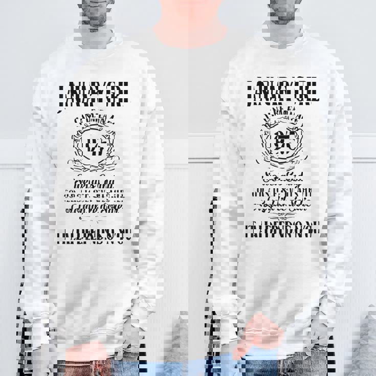 Im 1月ガール 1975年 1月生まれ 1975年 1月少女 スウェットシャツ 高齢者への贈り物