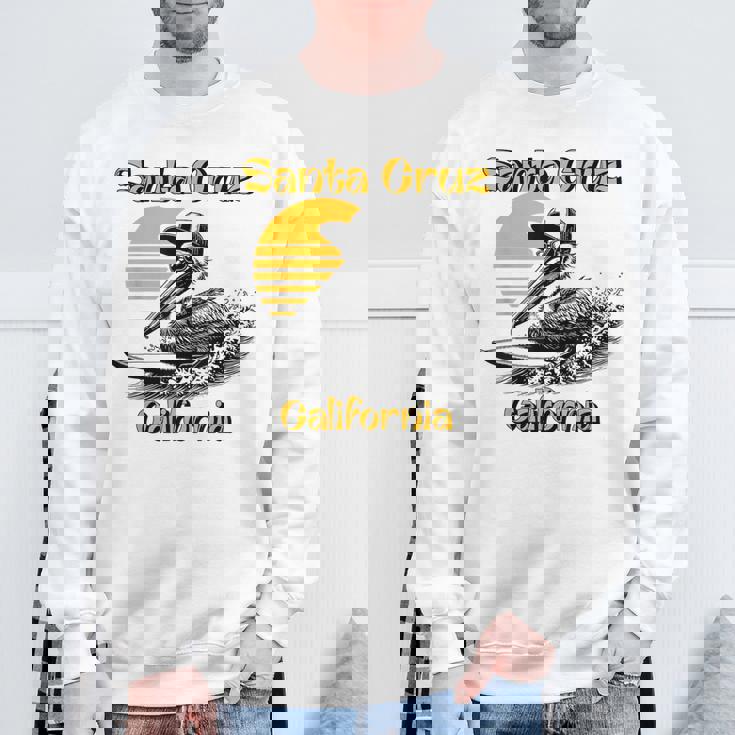 70S 80S Ca レトロ サーフィン ペリカン サンタクルーズ スウェットシャツ 高齢者への贈り物