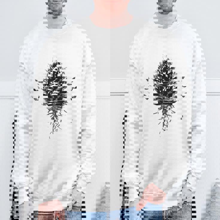 Agave Titanota【アガベ品質管理人】白鯨 ボタニカル 長袖tシャツ スウェットシャツ 高齢者への贈り物