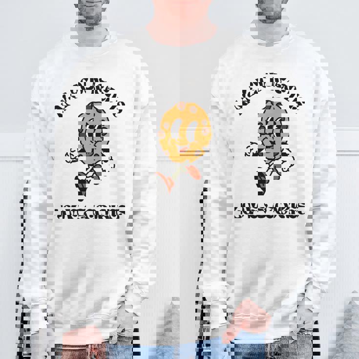 All You Need Is Love And Cookies レトロ 70年代 かわいい ハッピークッキー 長袖tシャツ スウェットシャツ 高齢者への贈り物