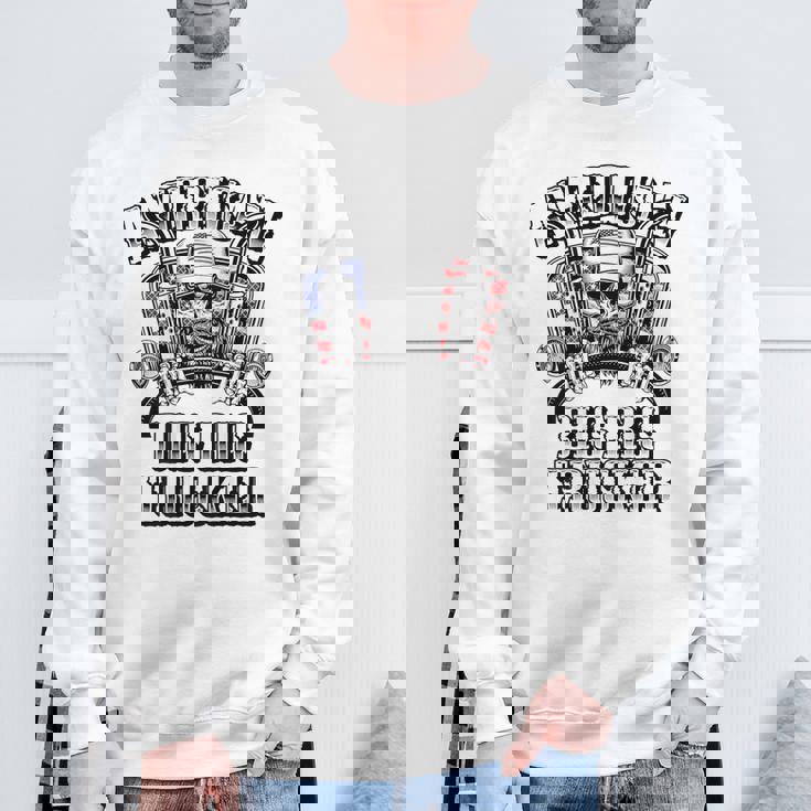 American Big Rig Trucker Heavy Haulage バックプリント スウェットシャツ 高齢者への贈り物