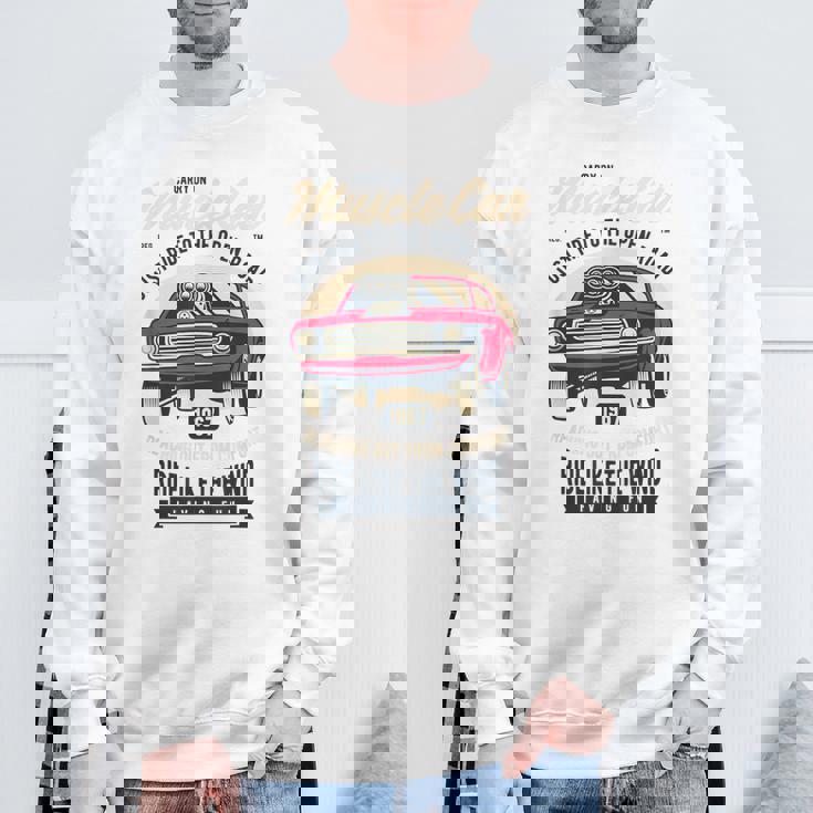 American Muscle Cars レトロカー愛好家用 スウェットシャツ 高齢者への贈り物