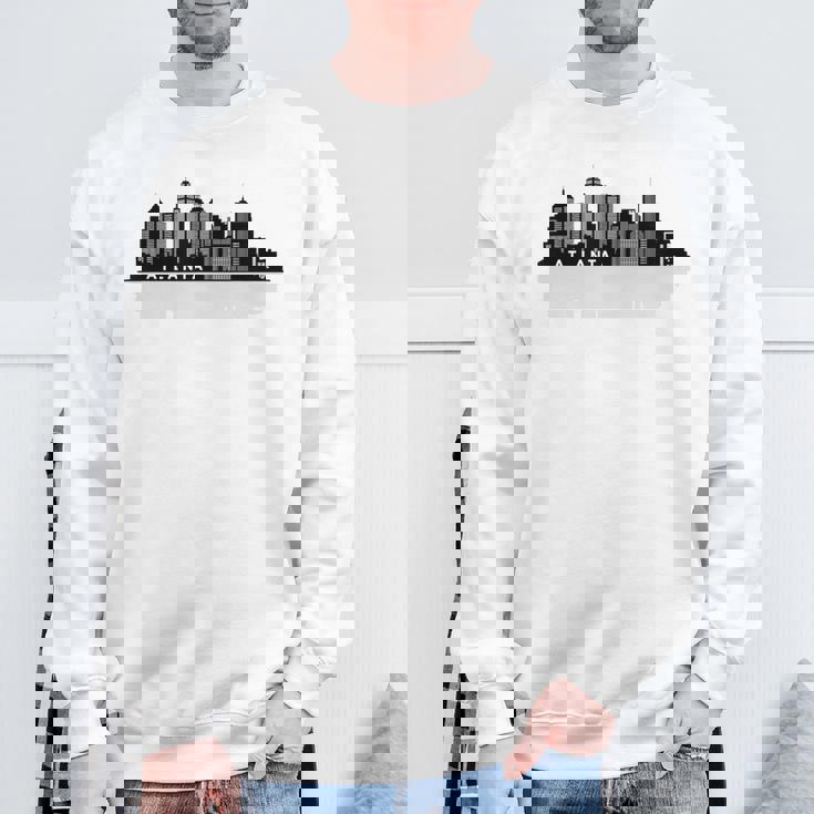 Atlanta Ga スカイライン 摩天楼 シティシルエット スウェットシャツ 高齢者への贈り物