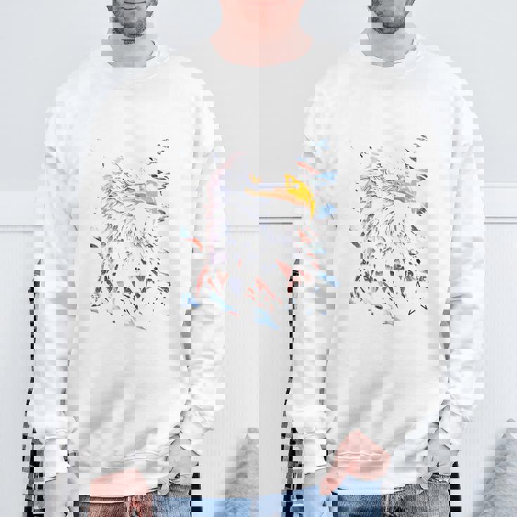 Atoka Tn 愛国的なイーグル アメリカ国旗 アンティーク調デザイン 長袖tシャツ スウェットシャツ 高齢者への贈り物