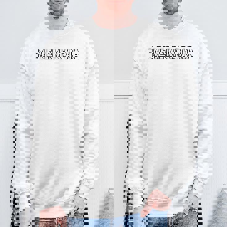 Balenaicana《ばれないかな》ホワイト 白 ロゴ【変なデザイン屋さん】ブランド パロディ 面白デザイン 長袖tシャツ スウェットシャツ 高齢者への贈り物