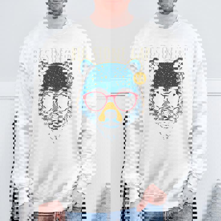 Bigtone Gapirginia Cool Bear サングラスデザイン 長袖tシャツ スウェットシャツ 高齢者への贈り物