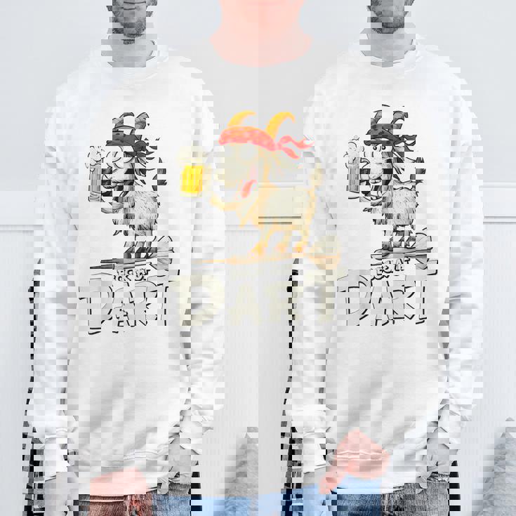 Bock Auf Dart ヤギとビールジョッキ 面白いダーツプレーヤー スウェットシャツ 高齢者への贈り物