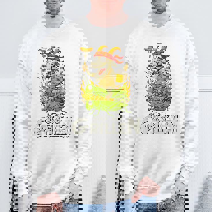 Bock Auf Grillen おもしろバーベキューアクセサリー ヤギ付きバーベキュー スウェットシャツ 高齢者への贈り物