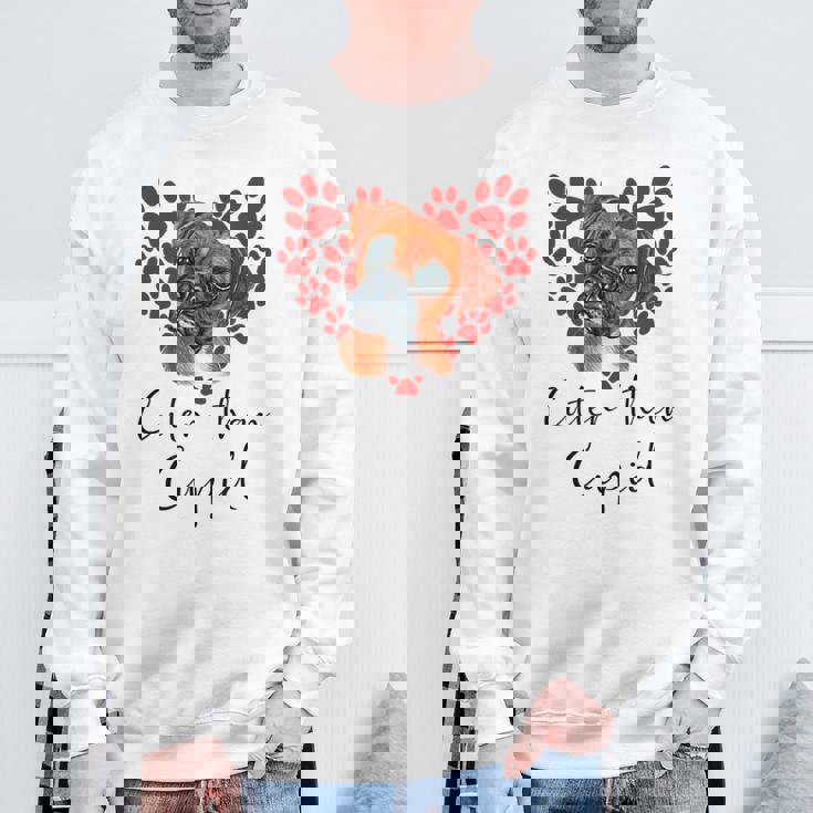 Boxer Dog Cuter Than Cupidalentines Day ボクサー犬 スウェットシャツ 高齢者への贈り物